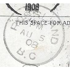 Moyie + Rossland, BC cancels 1908,