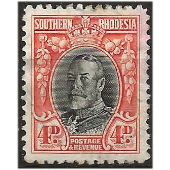 Southern Rhodesia 1931 SG19 4d Black & Vermillion Perf 12 Mounted Mint . .. .