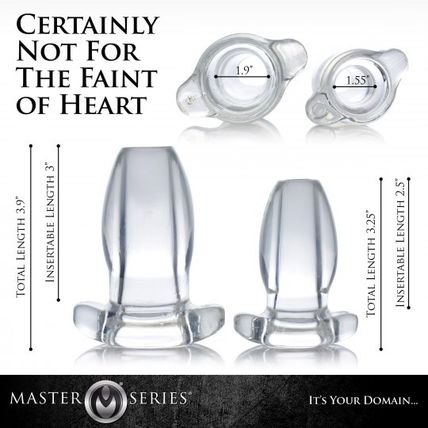 Small Peephole Clear Hollow Anal Plug Butt Peep Hole Ass Enema Play Beginner New