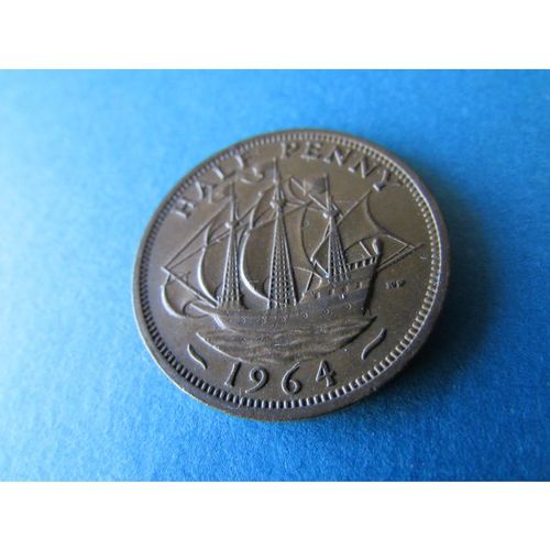 1964 QUEEN ELIZABETH II HALFPENNY - COIN - 4 FREE POST. AA