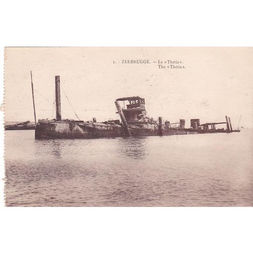 Zeebrugge Raid No. 1 The Thetis War Damage WW1 Postcard (WD160)