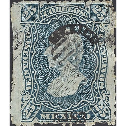 MEXICO, Miguel Hidalgo y Costilla, blue 1874, 25c
