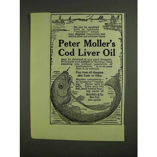 1907 Peter Moller's Cod Liver Oil Ad