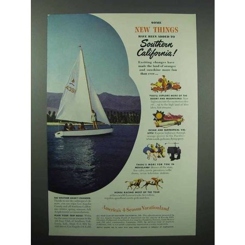 1951 Southern California Tourism Ad - New Things