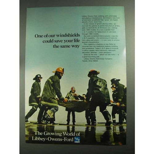 1968 Libbey-Owens-Ford Glass Ad - Windshields Save Life