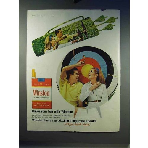 1968 Winston Cigarettes Ad - Flavor Your Fun - Archery