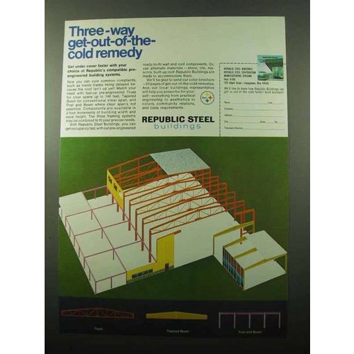 1969 Republic Steel Buildings Ad - Get-Out-of-The-Cold