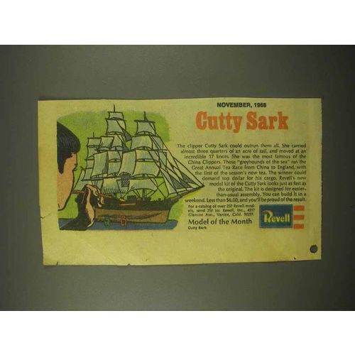 1969 Revell Cutty Sark Model Ad
