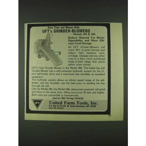 1978 United Farm Tools 385 & 388 Grinder-Blower Ad