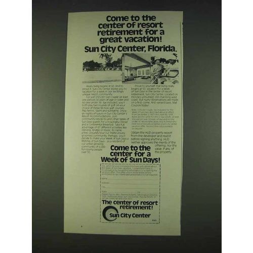 1978 Sun City Center, Florida Ad - Great Vacation