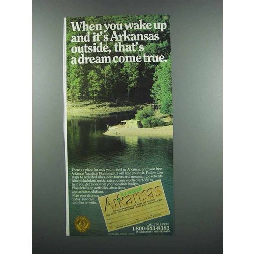 1983 Arkansas Tourism Ad - A Dream Come True