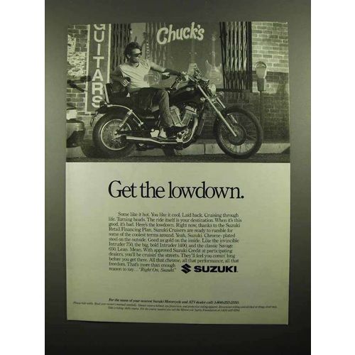 1989 Suzuki Intruder Motorcycle Ad - Get the Lowdown