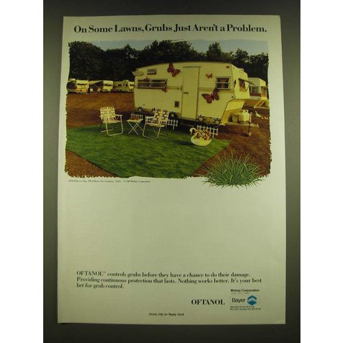 1990 Bayer Mobay Oftanol Ad - On some lawns, grubs just aren't a problem