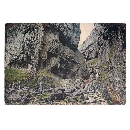GORDALE SCAR, Malham, Yorkshire unused postcard J.Arthur Dixon YK. 9 =