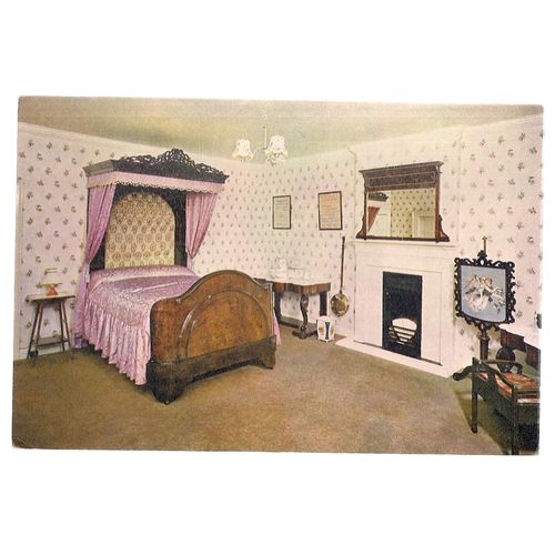 BRIDAL CHAMBER, GRETNA HALL HOTEL unused vintage postcard by J. Arthur Dixon =