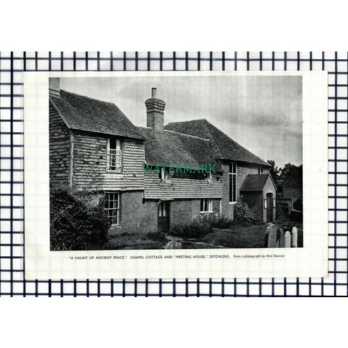 Chapel Cottage Ditchling Sussex - 1955 Clipping / Print