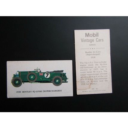 Mobil Oil 1966 Vintage Cars Cards Card Variants (e33)