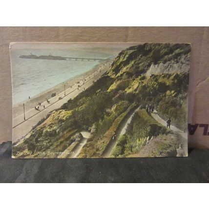 THE ZIG-ZAG WALK, BOURNEMOUTH, Dorset unused antique postcard CAP series =