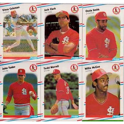 1988 Fleer St. Louis Cardinals team set with Updates -32 cards- Ozzie Smith