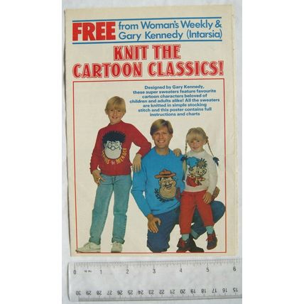 1988 Knit the Cartoon Classics! Noddy, Dennis the Menace, Desperate Dan