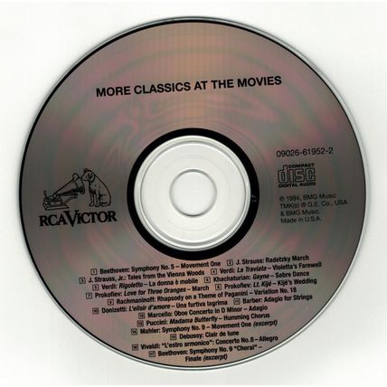 More Classics at the Movies (CD disc) 1994 RCA Victor