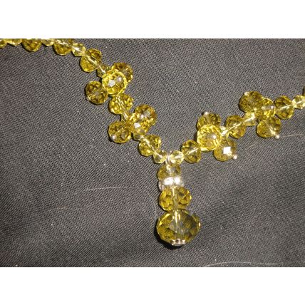 18" citrus yellow green necklace screw fitting