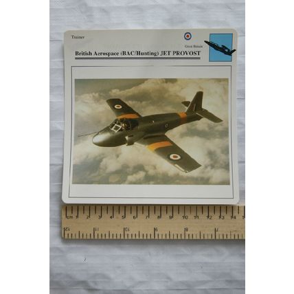B. A. ( BAC / Hunting ) Jet Provost - GB - Trainer - Collectors Club Card