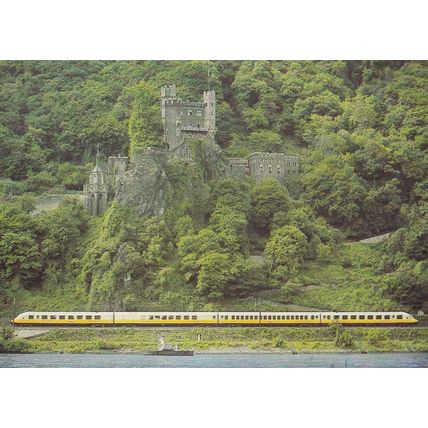 Luthansa Airport Express German Airlines Train 1980s Postcard