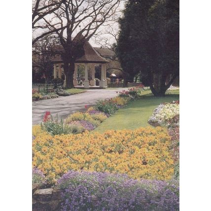 The Brass Band Bandstand Bamcroft Recreation Park Hitchin Hertfordshire Postcard