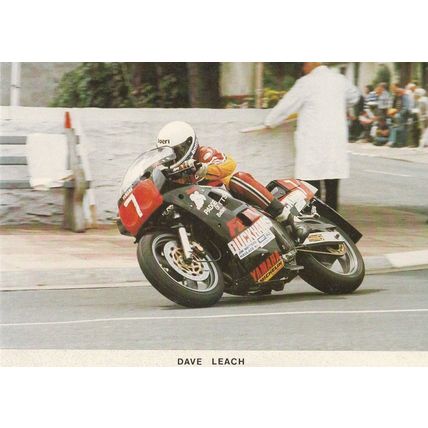 Dave Leach TT Races Motorbike Superbike Isle Of Man Limited Edition Postcard