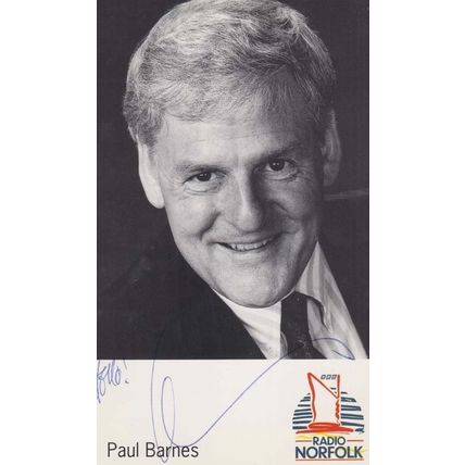 Paul Barnes Radio Norfolk DJ Hand Signed Photo