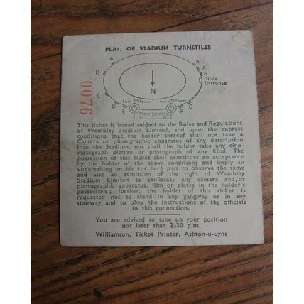 1961 FA Amateur Cup Final Programme & Ticket – Walthamstow Ave vs West Auckland