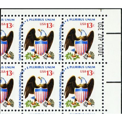 1596, MNH 13¢ Eagle Scarce Misperfed Error Sheet of 100 Stamps - Stuart Katz