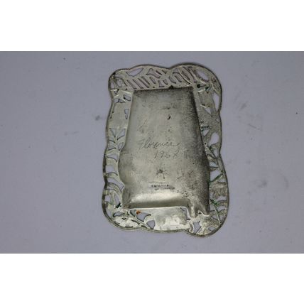 Unique VTG Gift State Souvenir Alabama Hand Painted Metal Ashtray Trinket 1950s