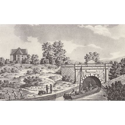 Sapperton Hill Tunnel Entrance Gloucester Victorian Painting Postcard