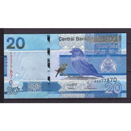 BILLET DE BANQUE GAMBIE 20 DALASIS 2019 PICK 39A NEUF