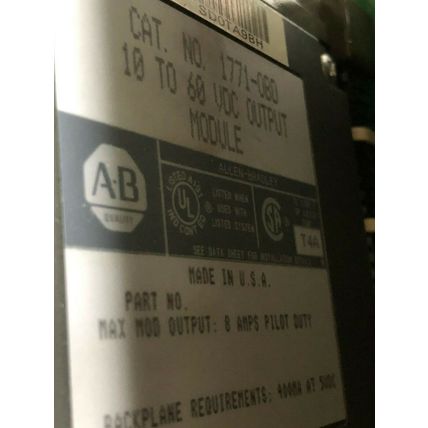 ALLEN BRADLEY 1771-08D,REMOTE I/O ADAPTER,1771-P7 POWER SUPPLY,1771-CP1,AE