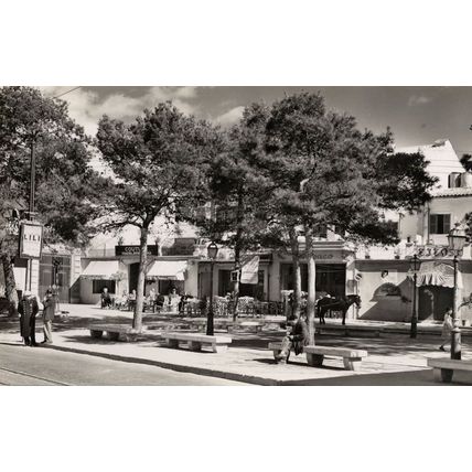 Palma Gomila Square Mallorca Real Photo Postcard