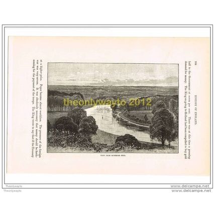 VIEW FROM RICHMOND HILL, LONDON, ENGLAND, c1697, Illustration, c1870