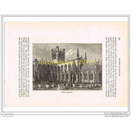 CHESTER CATHEDRAL, ENGLAND, Illustration, c1870