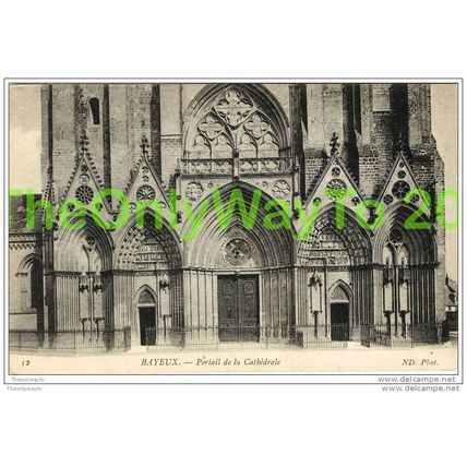 BAYEUX, PORTAIL DE LA CATHEDRALE, FRANCE, c1920s?, Postcard