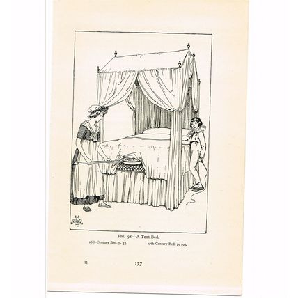 TENT BED, BOOK ILLUSTRATION, c1919