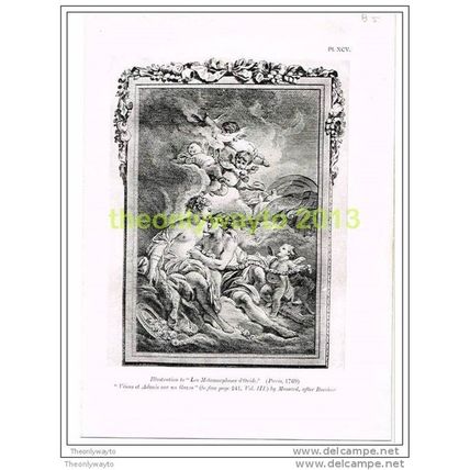 VENUS ET ADONIS SUR UN GAZON BY MASSARD, BOOK ILLUSTRATION (PRINT), c1905
