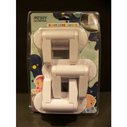 TINY PATROL DOOR SAFETY LEVER LOCK CHILD PROOF EASY INSTALL 6 PACK