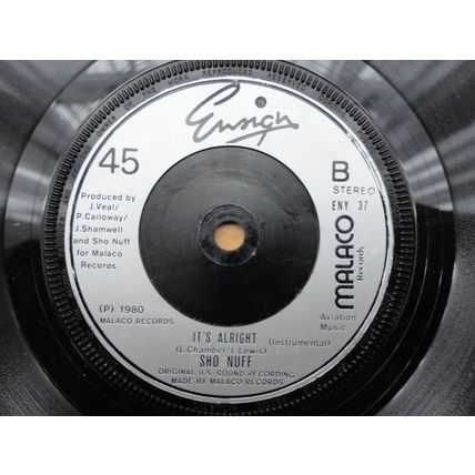 Sho Nuff 1980 7" Vinyl Single It's Alright b/w It's Alright (Instrumental)