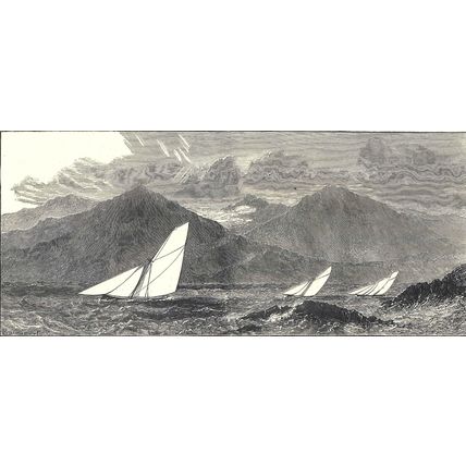 GENEVA ARBITRATION - ROOM IN THE HOTEL DE BEAU RIVAGE 1872 VICTORIAN ENGRAVING