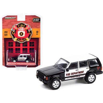 2000 Jeep Cherokee Black and White "Scottdale Fire Department" (Pennsylvania)...