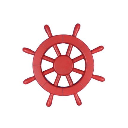 Pack Of 2] Red Decorative Ship Wheel 12""