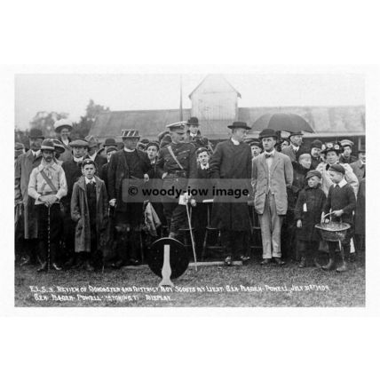 pt8500 - Baden Powell reviews Doncaster Boy Scouts 1909 - Print 6x4