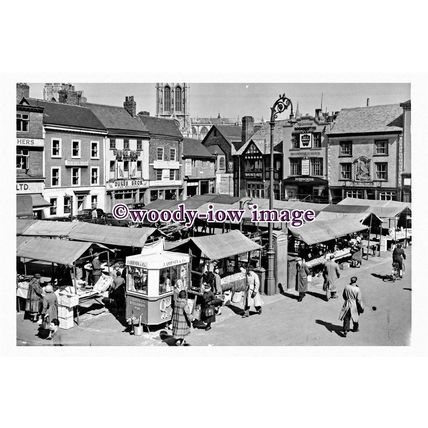 pu0332 - Market Place , York , Yorkshire in 1951 - print 6x4